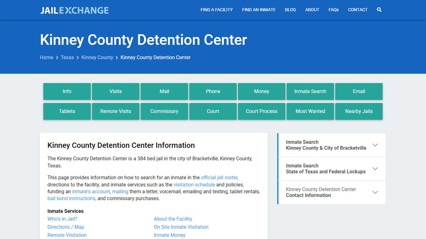 Kinney County Detention Center - Jail Exchange